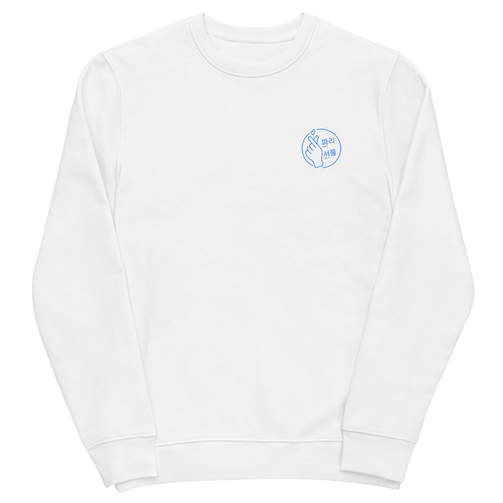 Sweat Paris-Seoul blanc unisexe