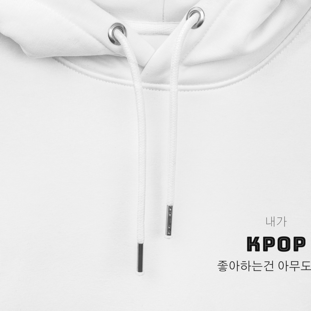 Sweat à capuche KPOP unisexe blanc