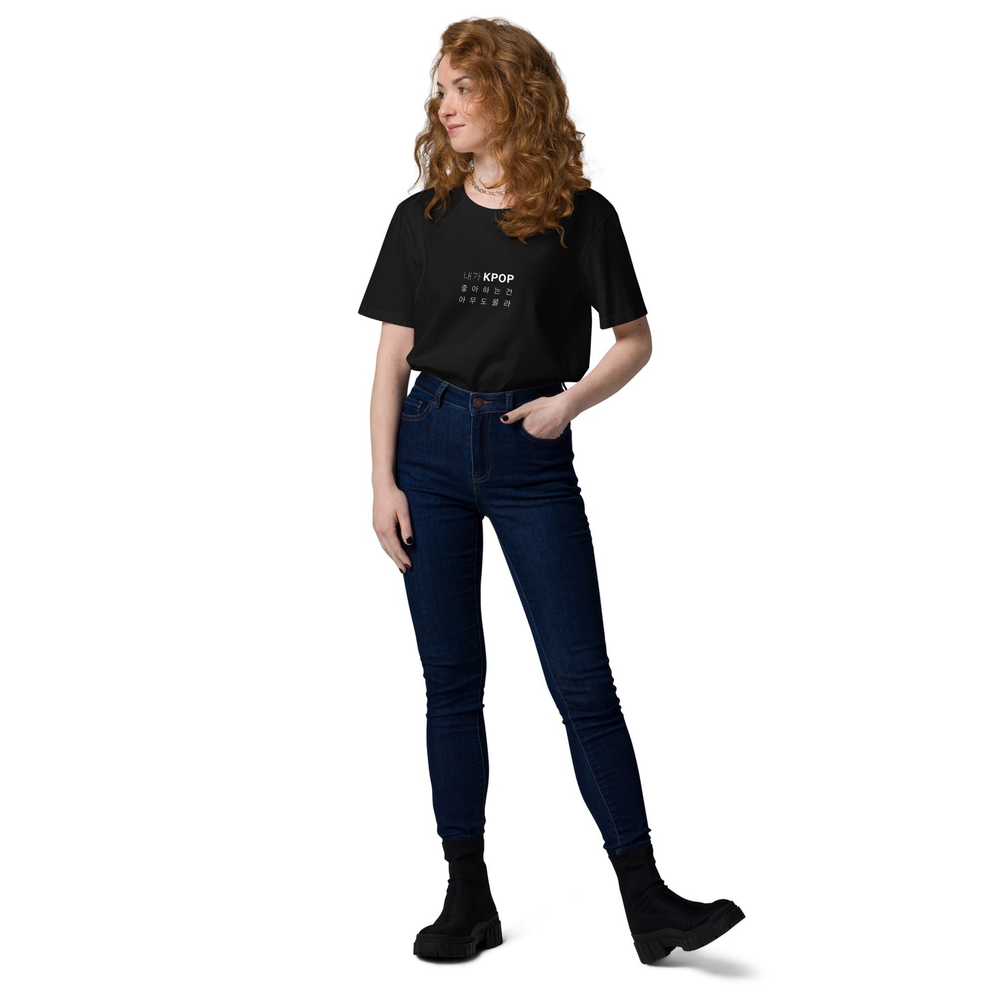 T-Shirt KPOP unisexe noir